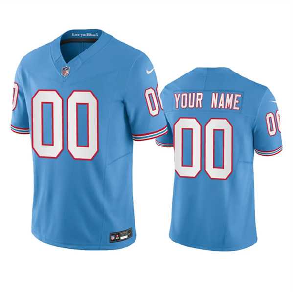 Men%27s Tennessee Titans Active Player Custom Light Blue 2023 F.U.S.E. Vapor Limited Throwback Stitched Football Jersey->sacramento kings->NBA Jersey